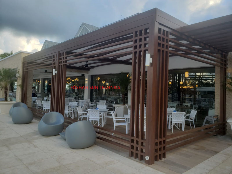 Beach Aluminum Pergola Restaurant Manufacturer