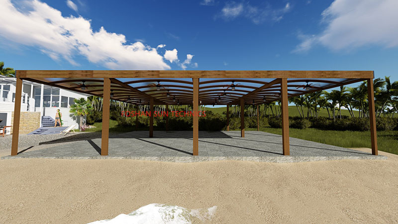 Outdoor Aluminum Pergola Hotel Restaurant