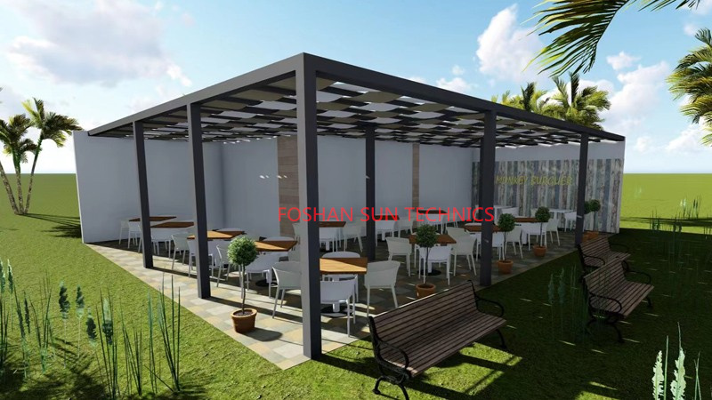 Pergola Fabric Shade Kit Hotel Restaurant